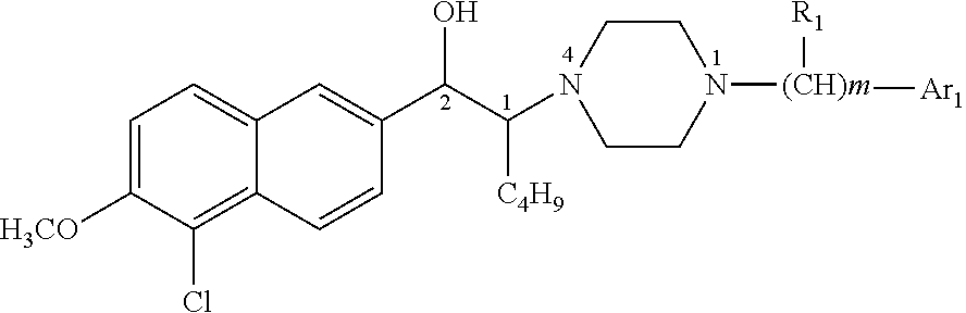 1-butyl-2-hydroxyaralkyl piperazine derivatives and the uses as anti-depression medicine thereof