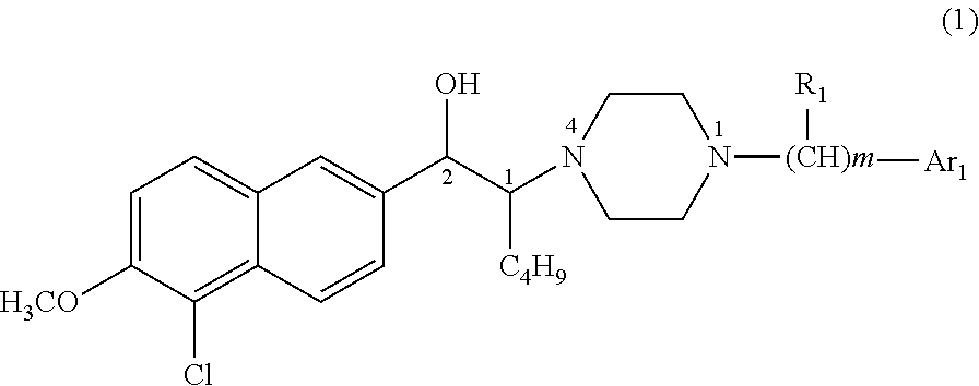 1-butyl-2-hydroxyaralkyl piperazine derivatives and the uses as anti-depression medicine thereof