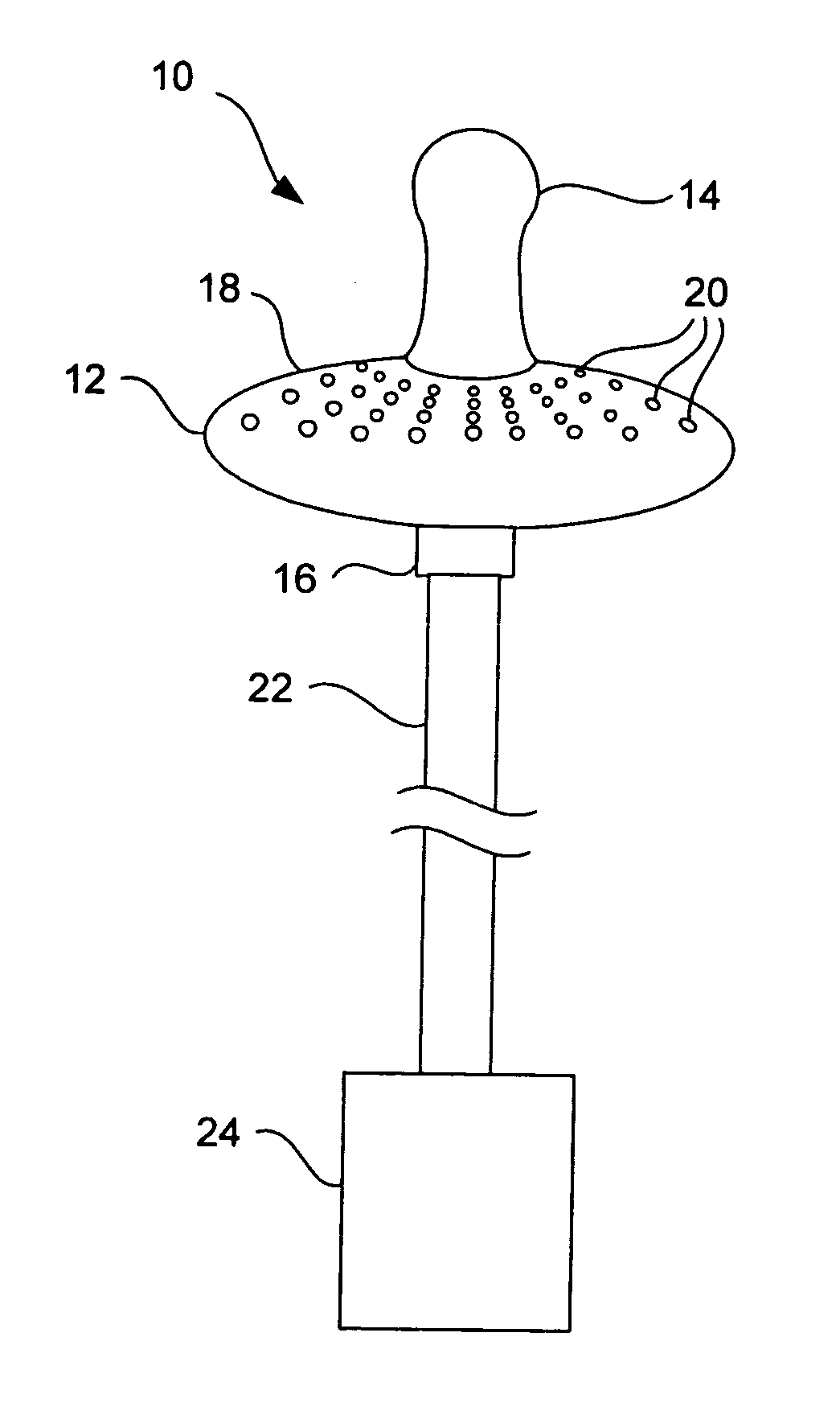 Gas delivery device for infants