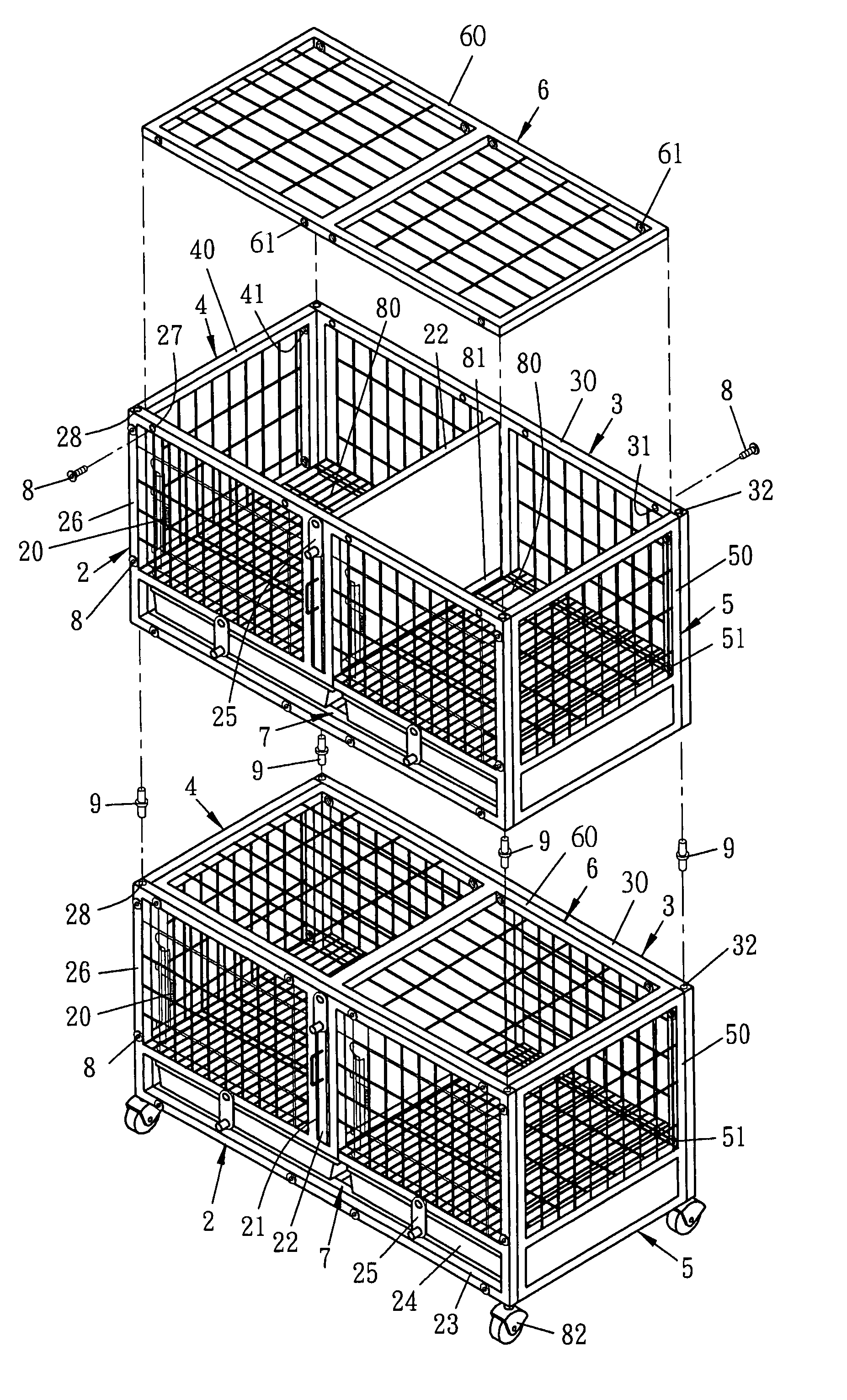 Combinative pet cage