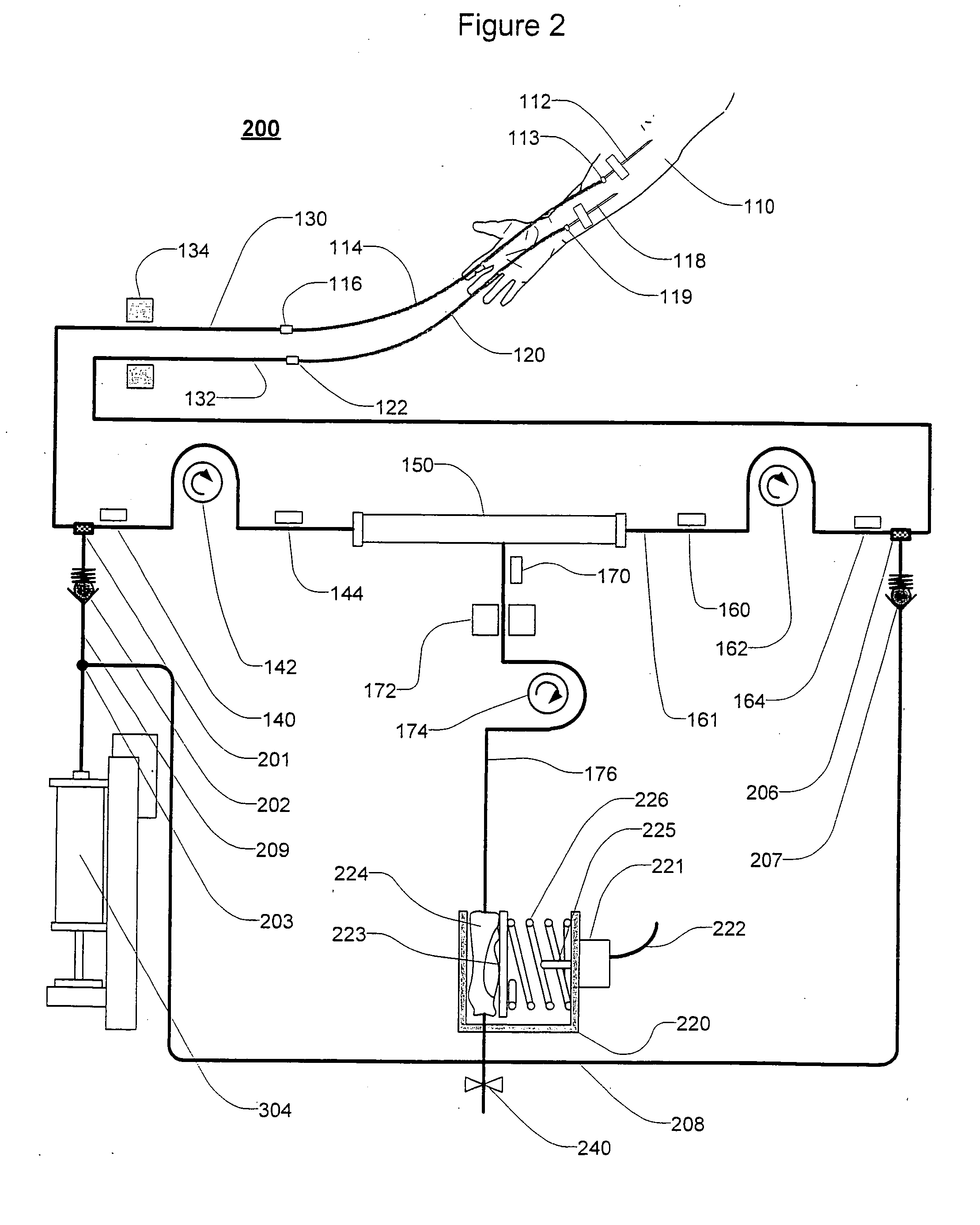 Extracorporeal blood treatment and system having reversible blood pumps