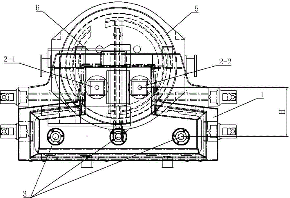 Double-nozzle external heating type intermediate tank