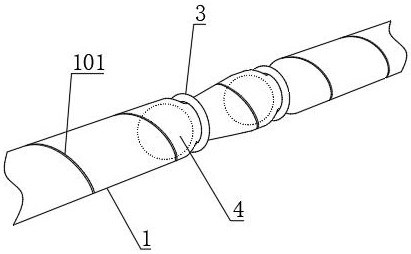 A device for cleaning the inner wall of an adaptive curved pipe