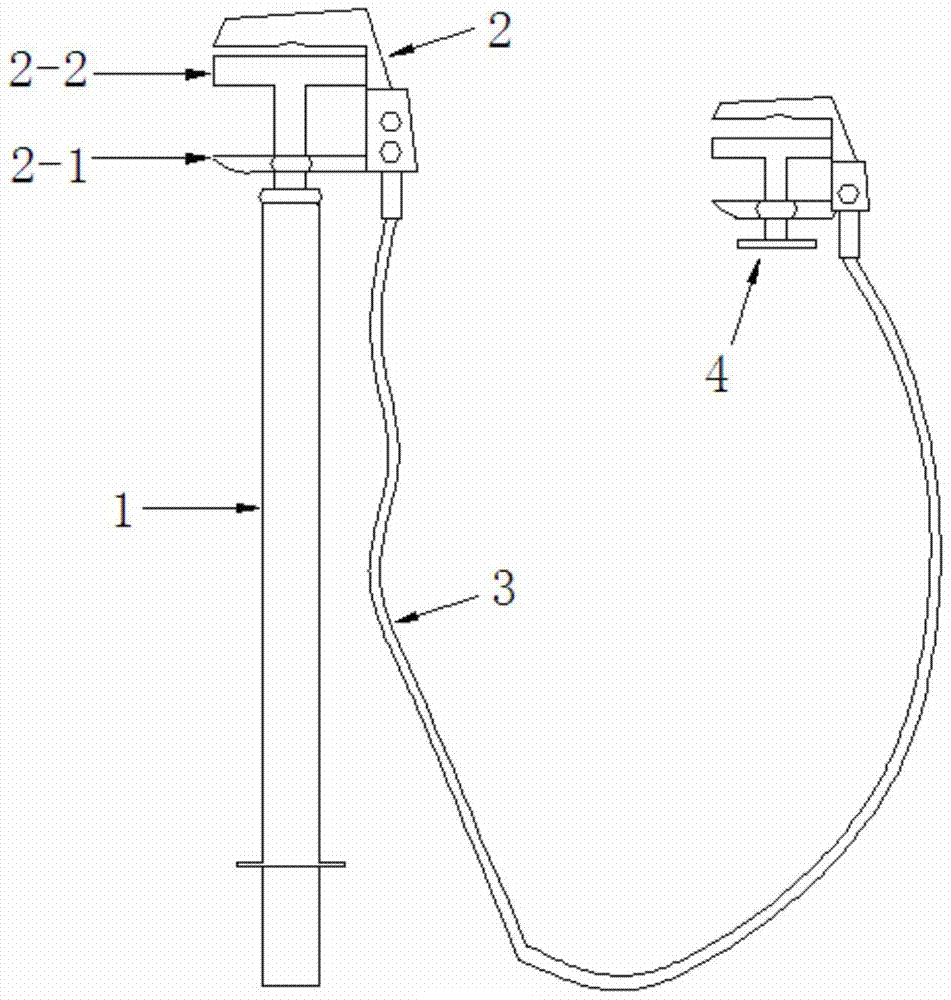 A portable ground wire rotation auxiliary device