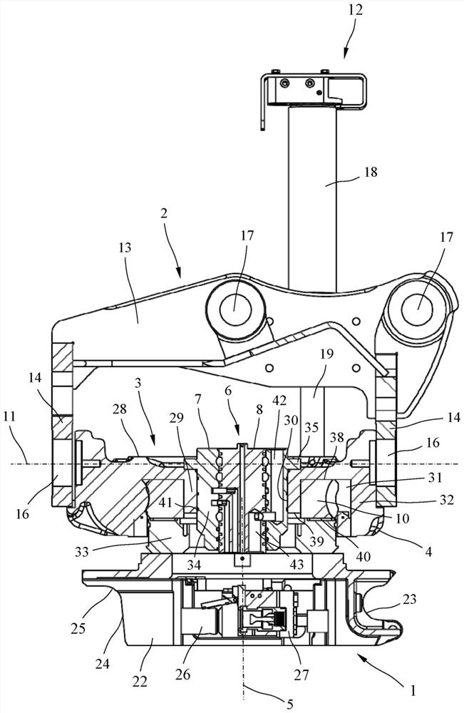 Quick-change system for changing attachments on a construction machine