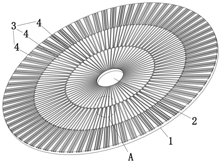 Radial flow field structure of fuel cell