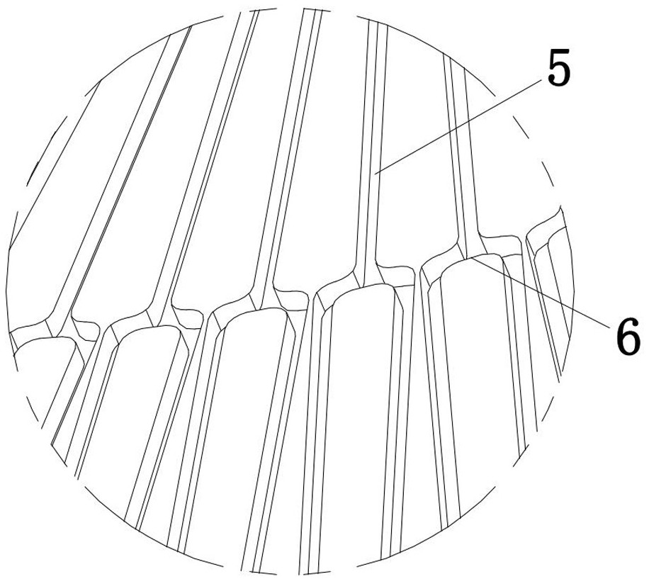 Radial flow field structure of fuel cell