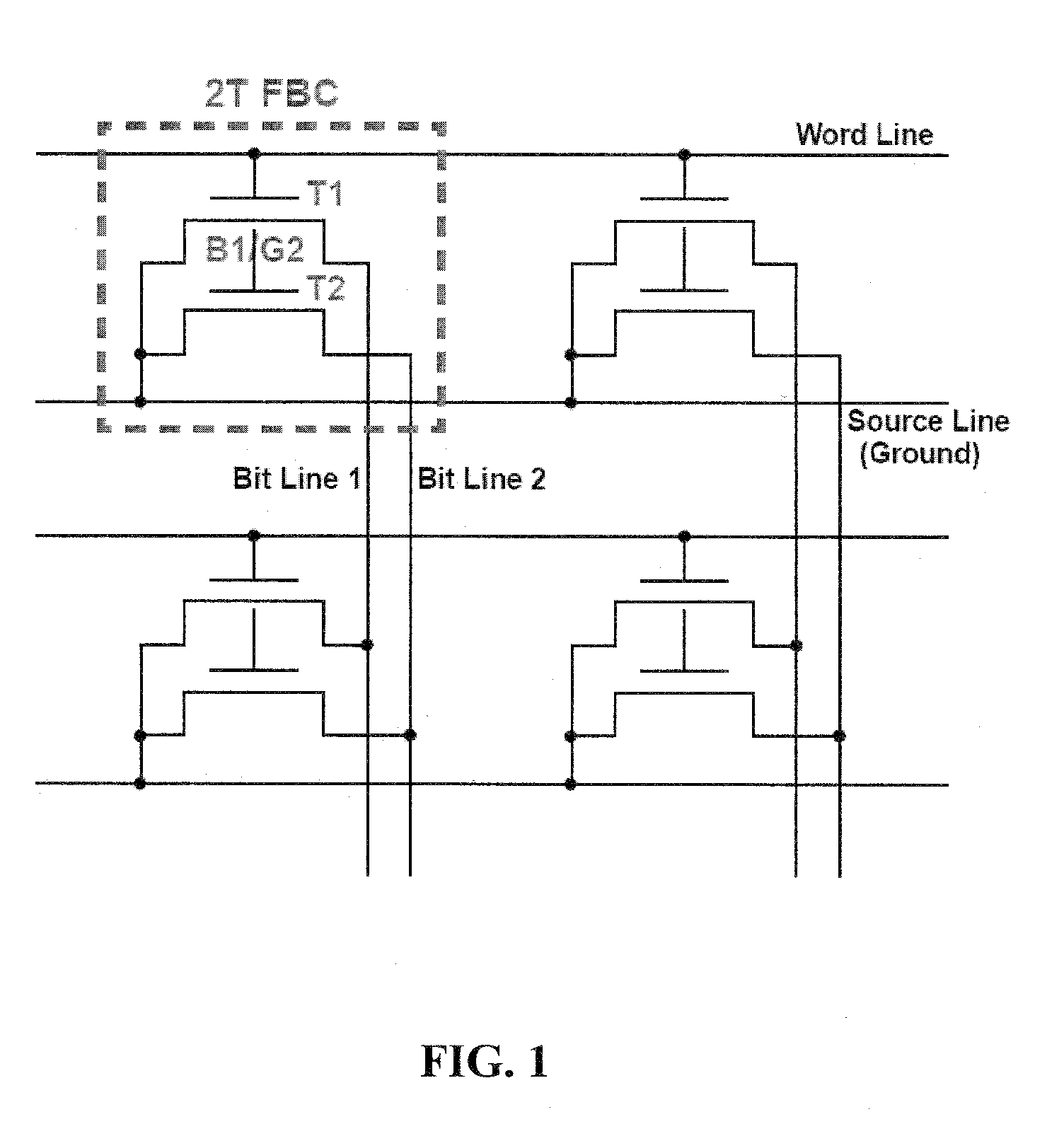 Two-Transistor Floating-Body Dynamic Memory Cell