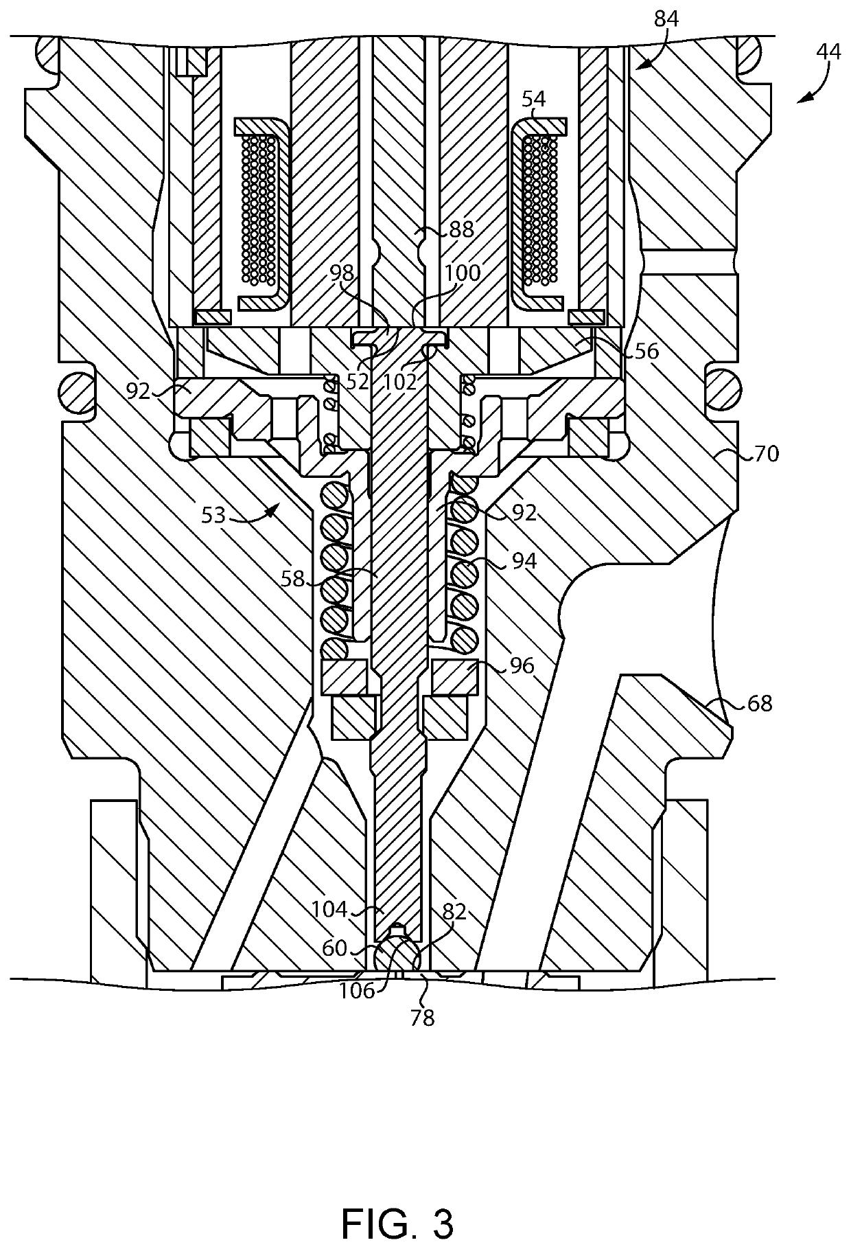 Fuel system for retarded armature lifting speed and fuel system operating method