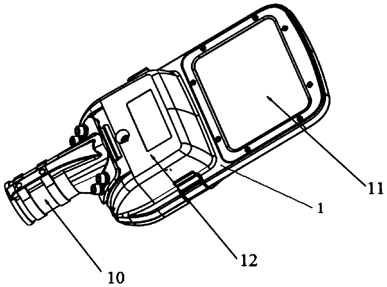 LED module sealing process and LED illuminating device