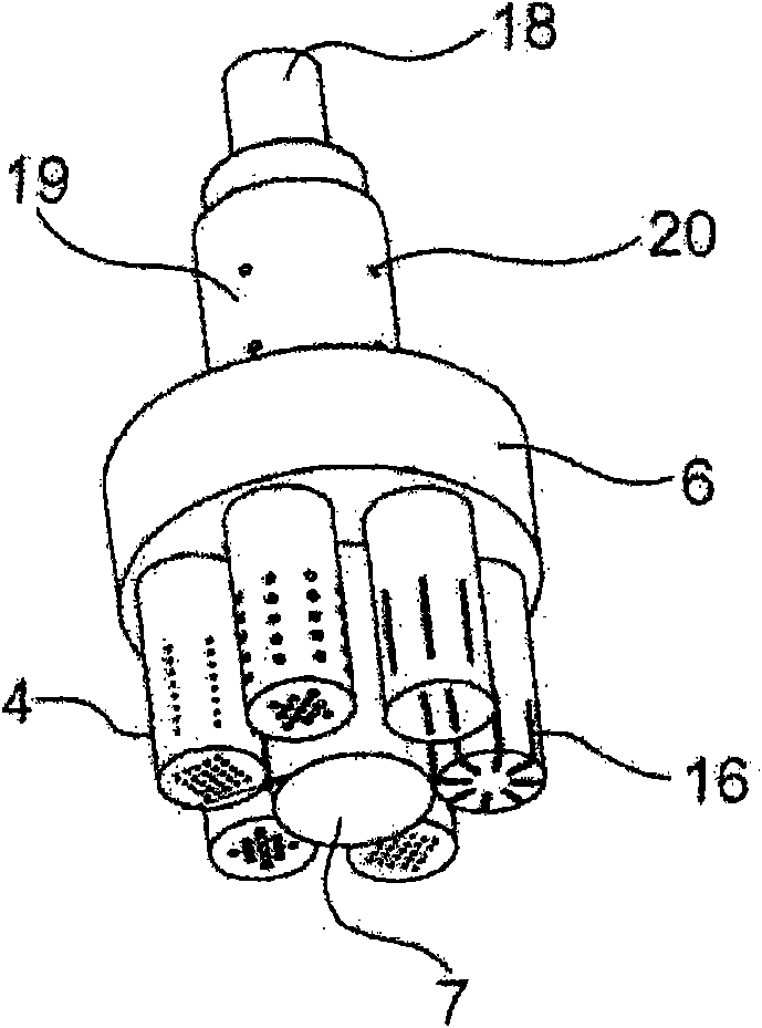 Method and device for contacting two non miscible liquids without mixing them