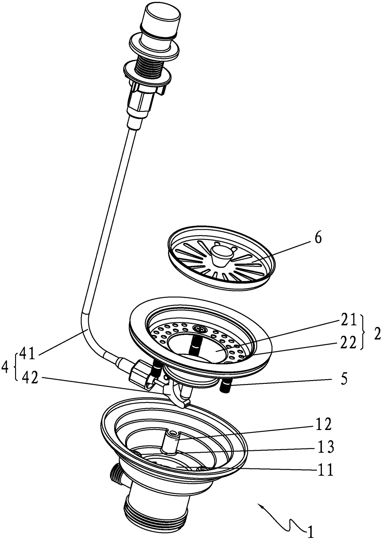 Low-cost and convenient-to-mount drainer