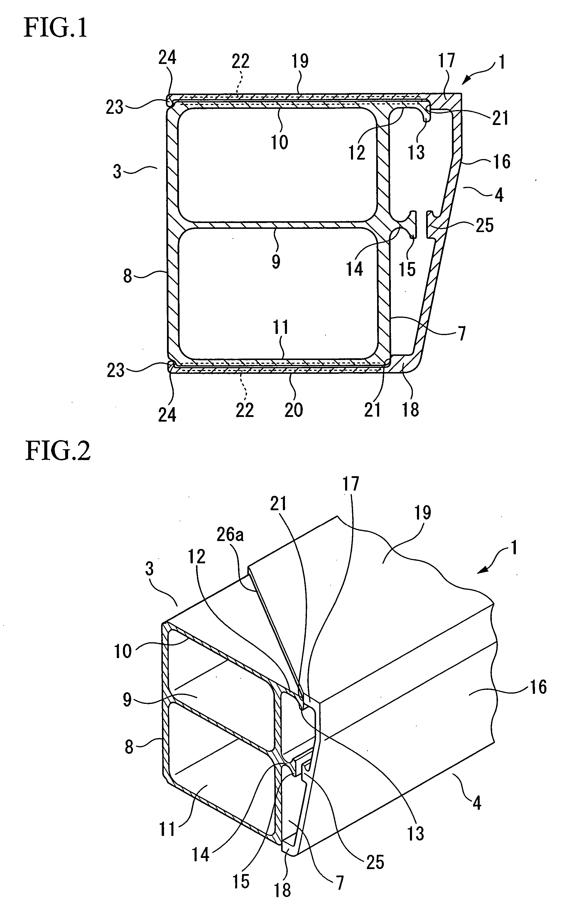 Bumper beam structure having support walls for center gusset, which are laid over walls of bumper beam