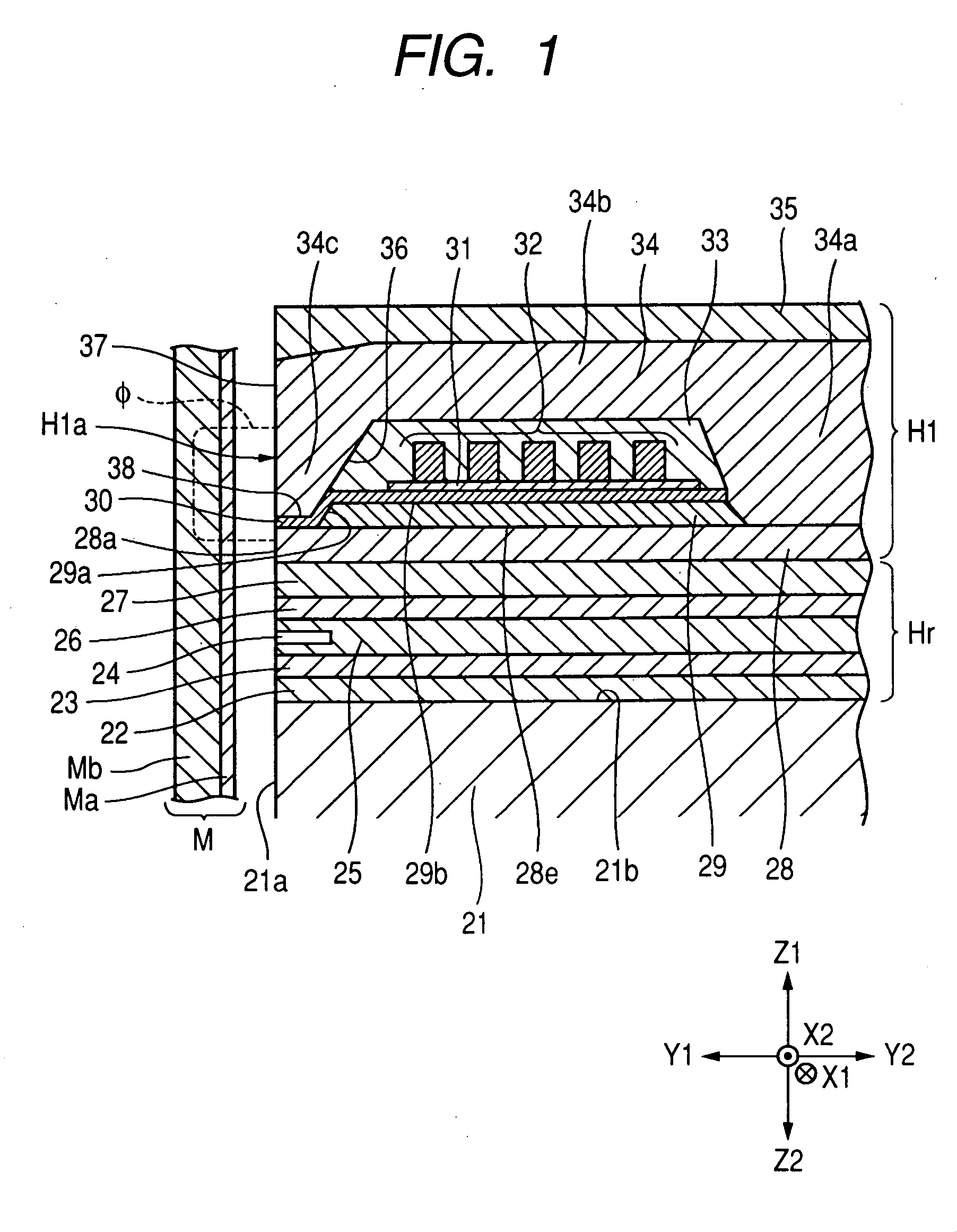 Magnetic recording head including main magnetic pole layer, return path layer, and coil layer