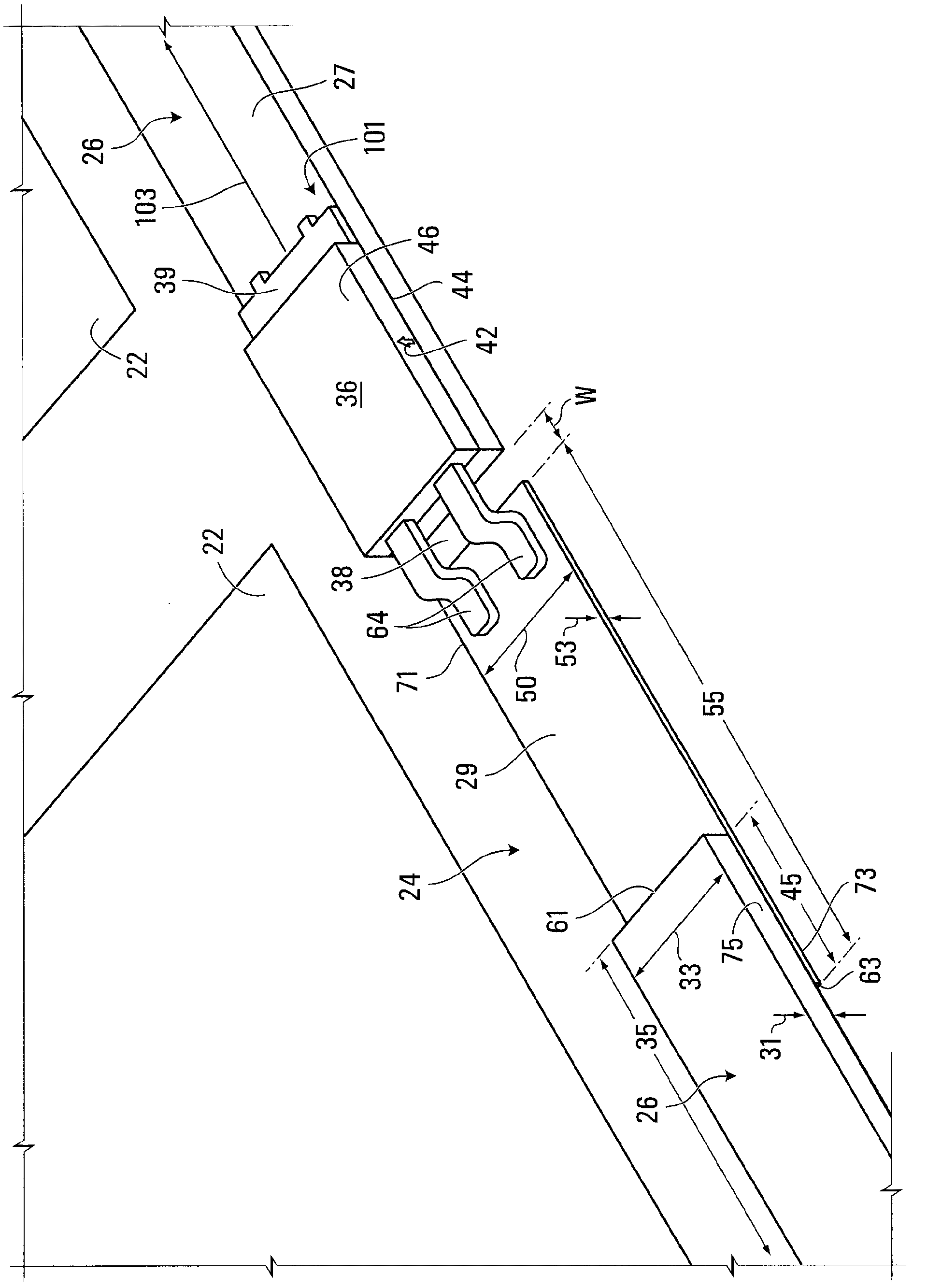 Photovoltaic module string arrangement and shading protection therefor