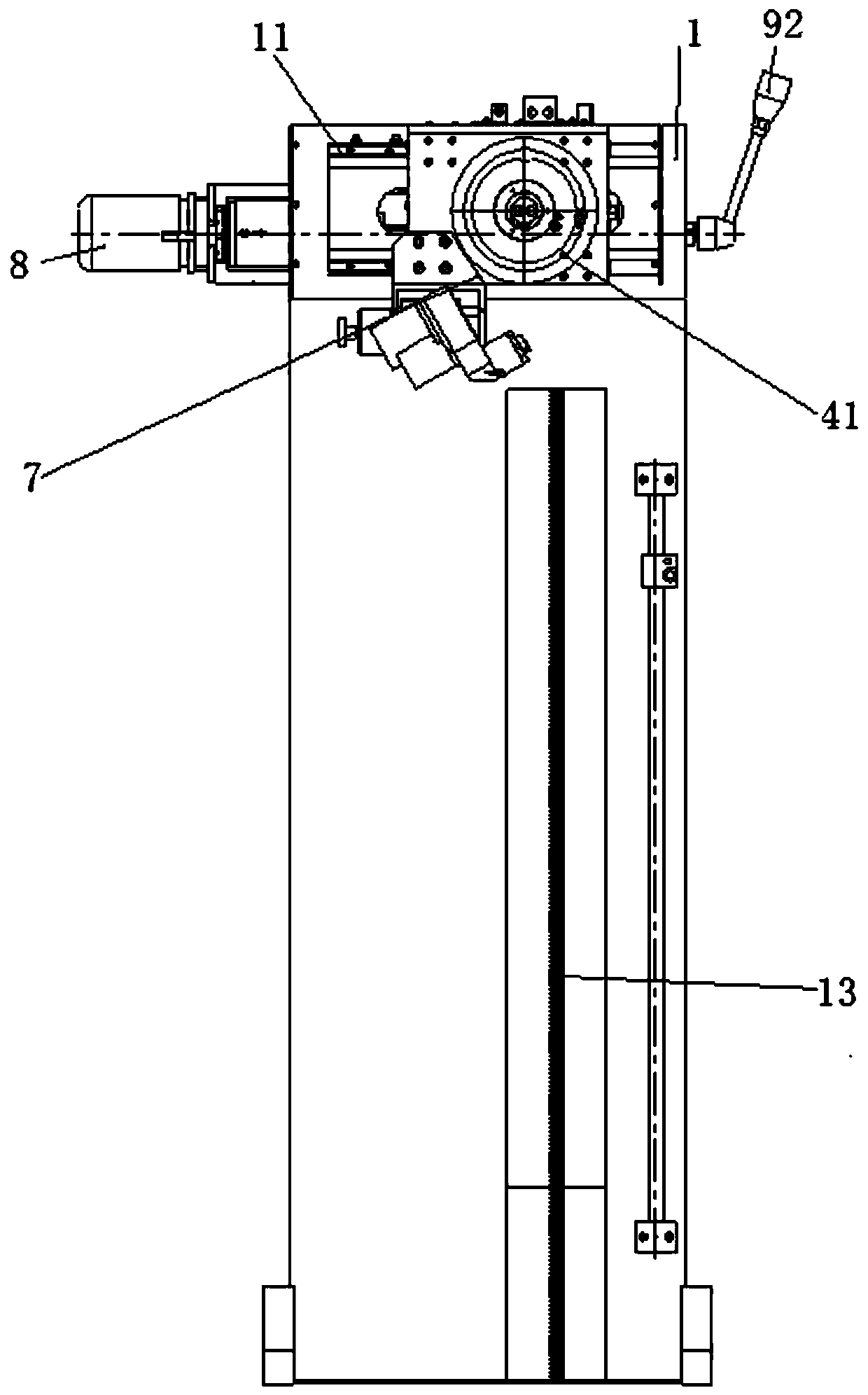 High-precision center hole grinding machine and machining method thereof