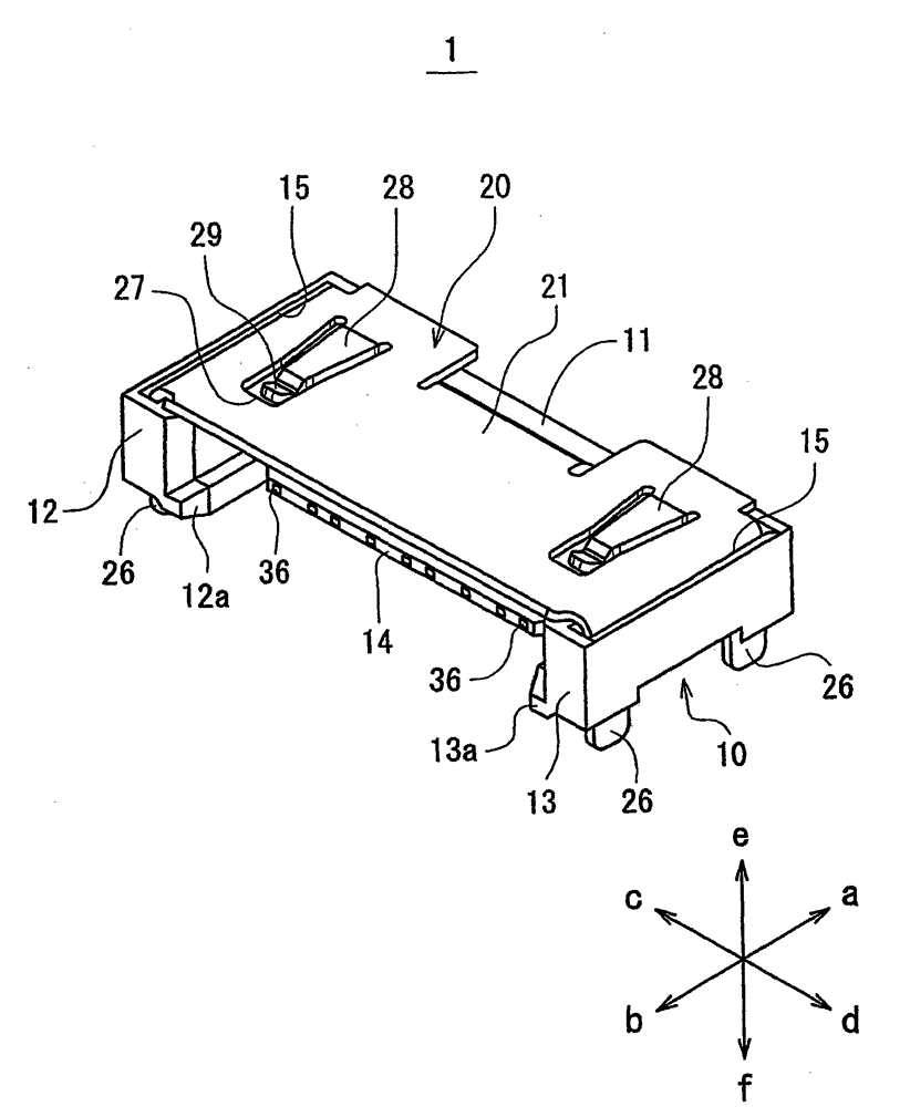 Connector and printed circuit board foot pattern for a connector