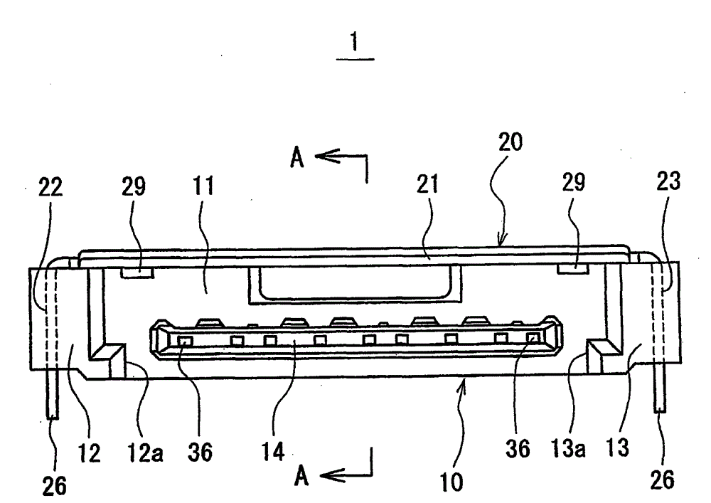 Connector and printed circuit board foot pattern for a connector