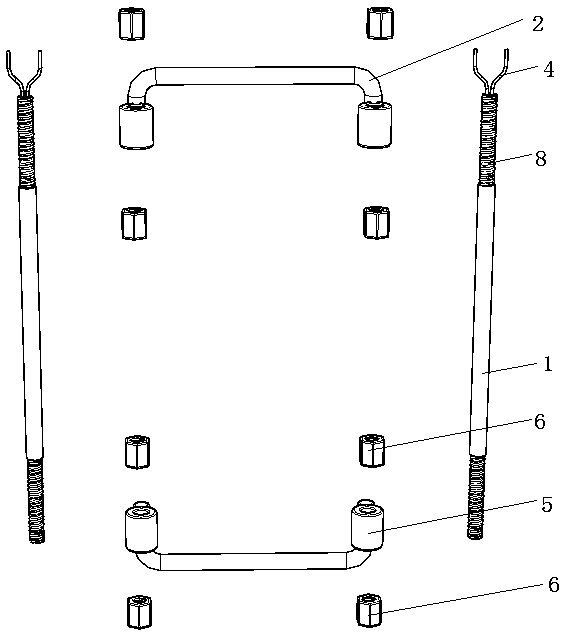 Full-closed fabricated stirrup with measurable overall length strain