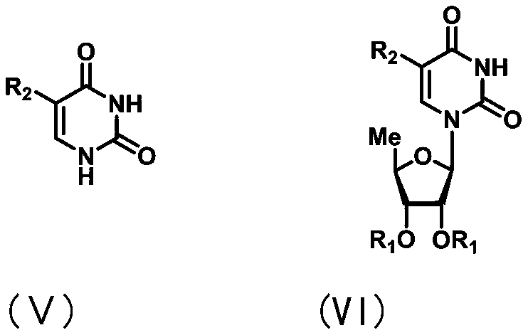 Uracil nucleoside derivative and method for preparing doxifluridine medicine by using uracil nucleoside derivative