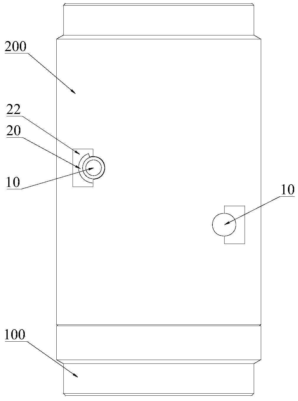 Hinge pin component and piling machinery