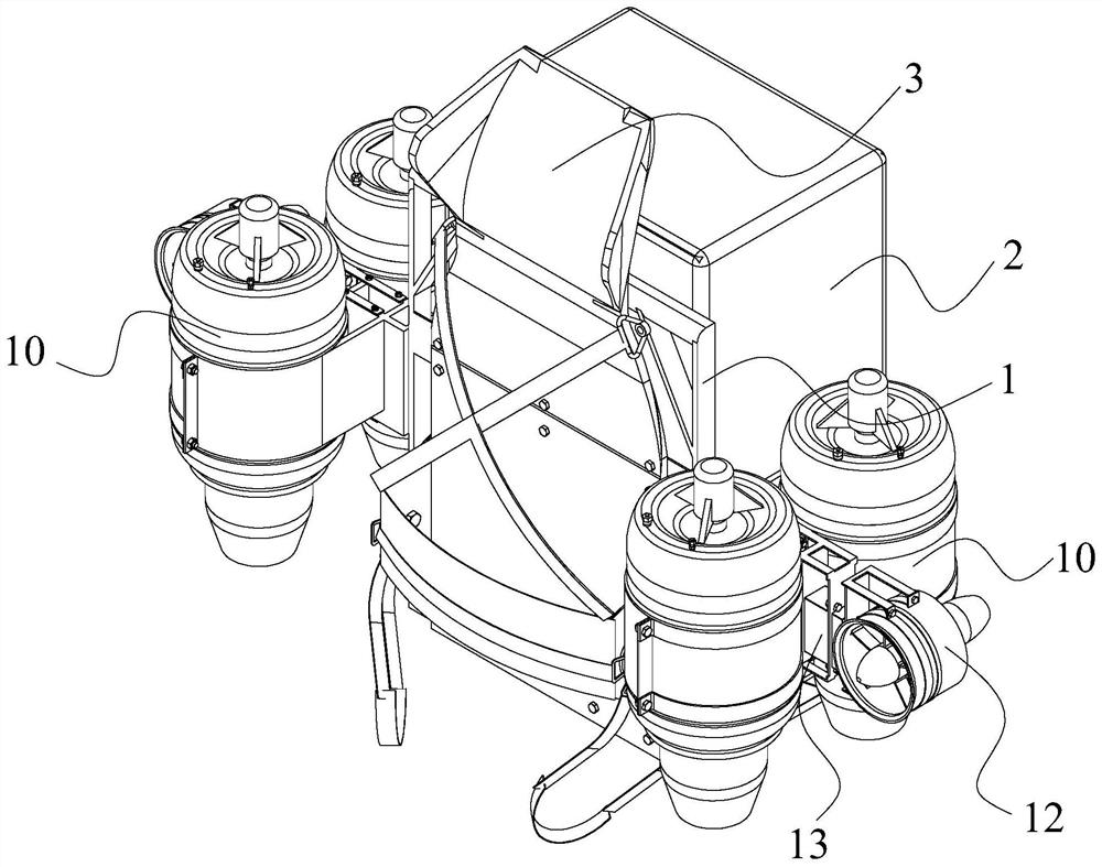 Jet-propelled combined power single-person aircraft