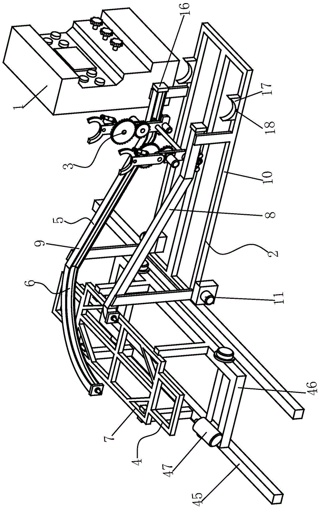 Automatic grasping climbing and placing system capable of realizing steering conveyance