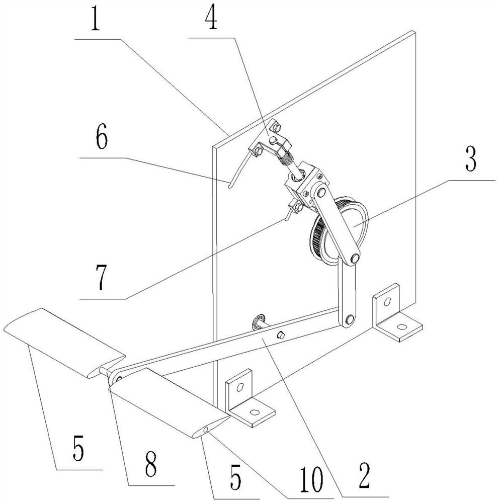 Dead-point-free oscillating hydrofoil type tidal current energy power generation structural body