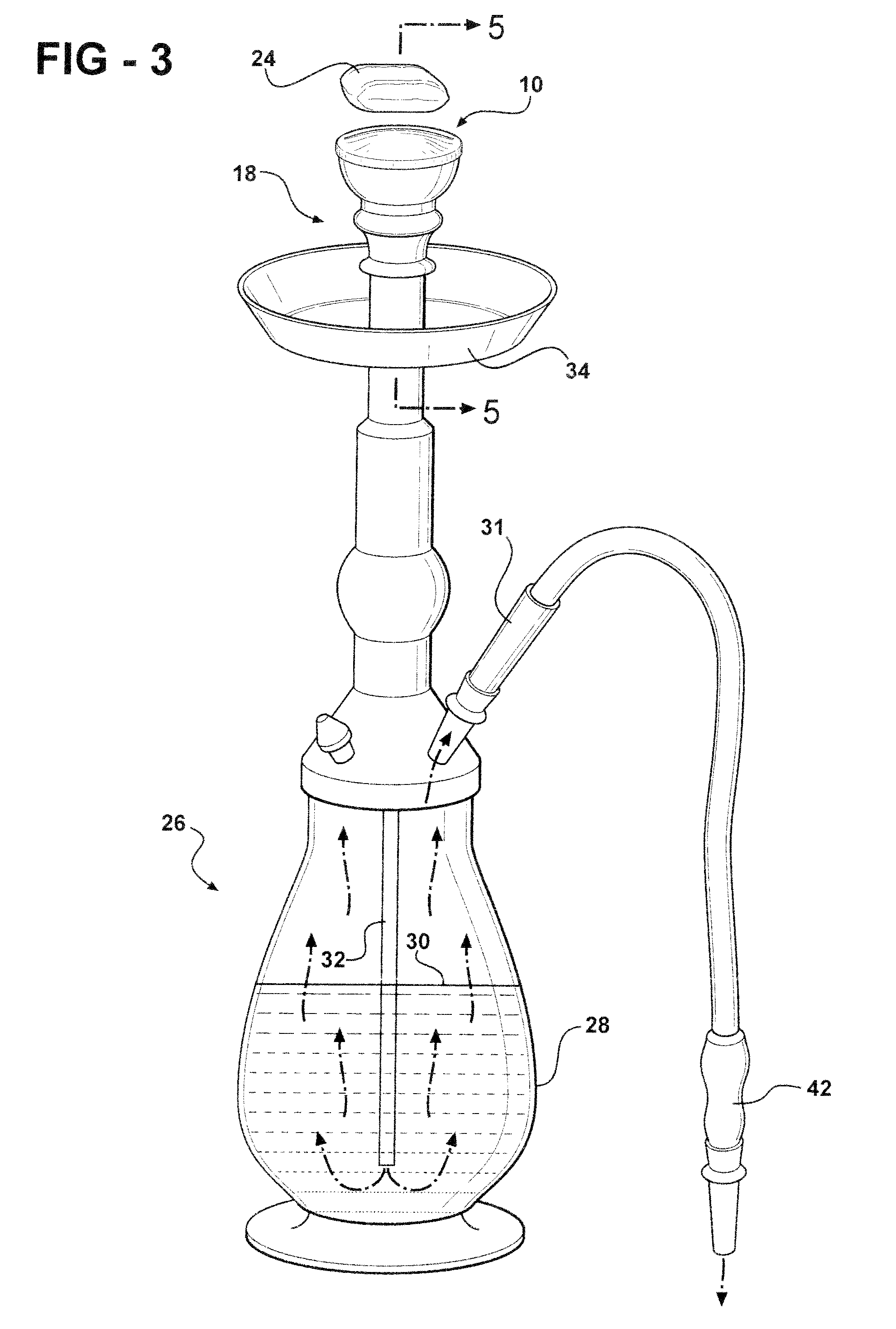 Pre-sealed foil pouch containing such as flavored tobacco for use with a hookah pipe and head attachment assembly