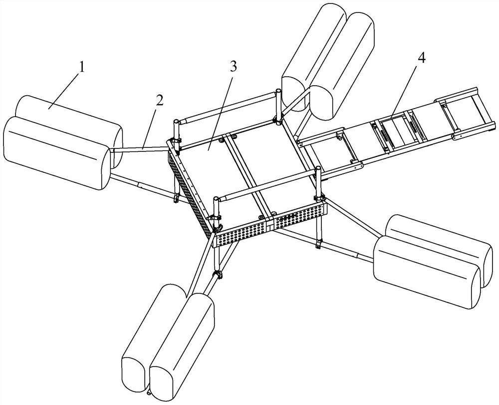 Fishing platform capable of floating in water