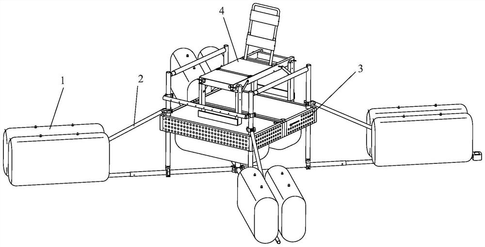 Fishing platform capable of floating in water