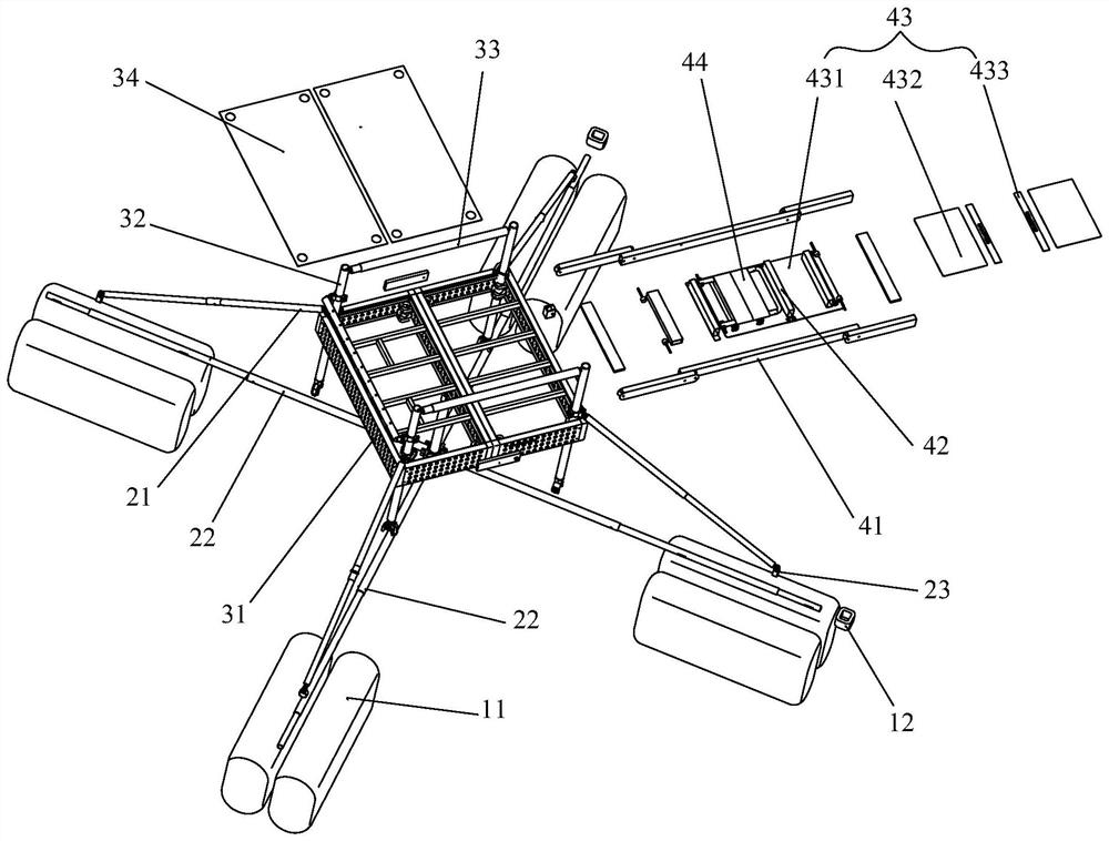 Fishing platform capable of floating in water