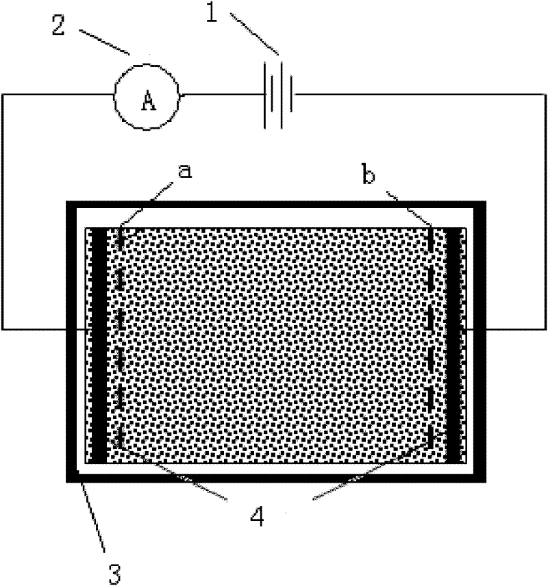 Method for electrically remedying soil polluted by petroleum