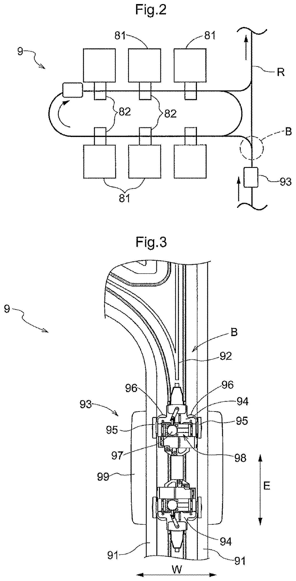 Rail inspection device and rail inspection system