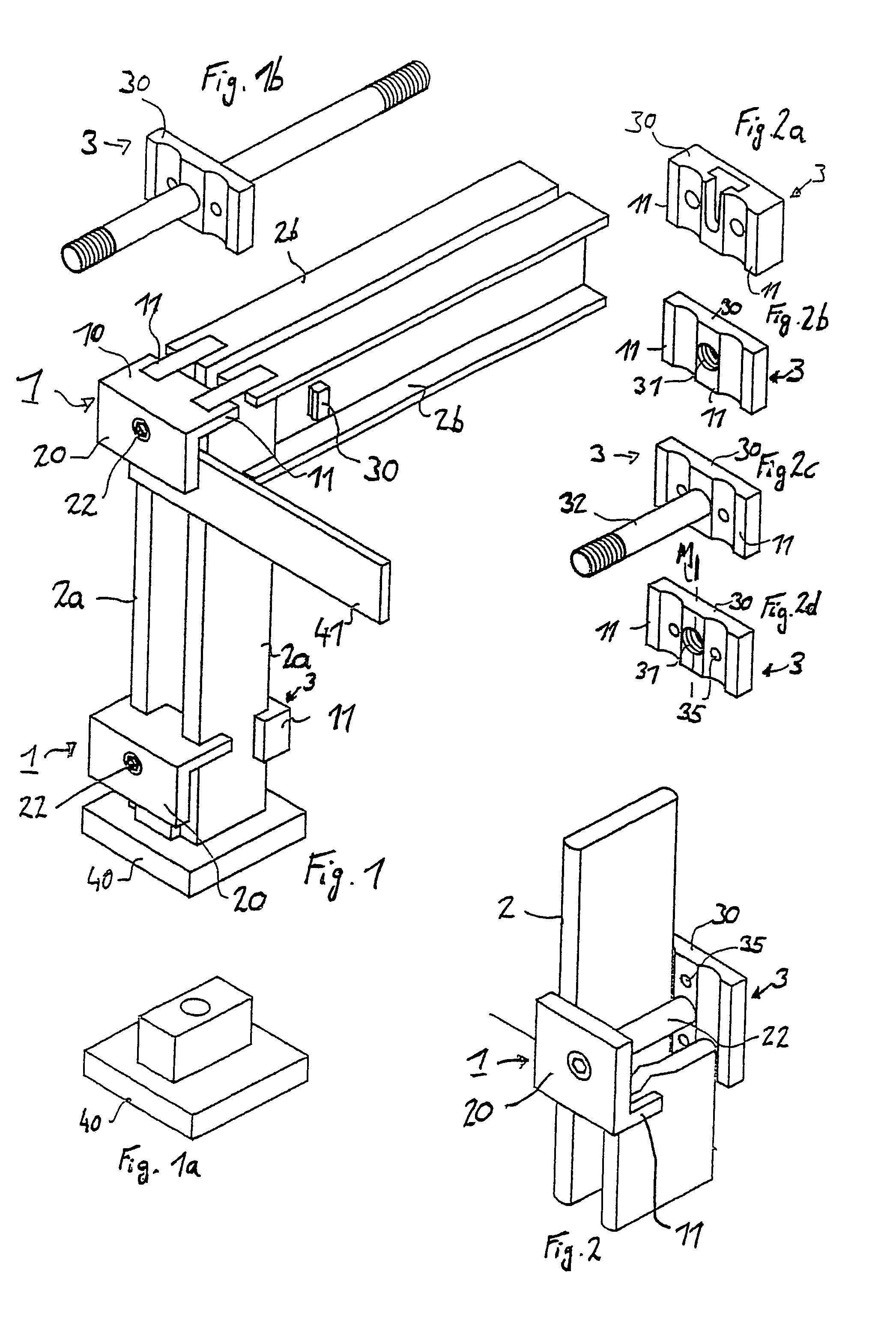 System, clamping element and counter-element for the connector of profiled elements