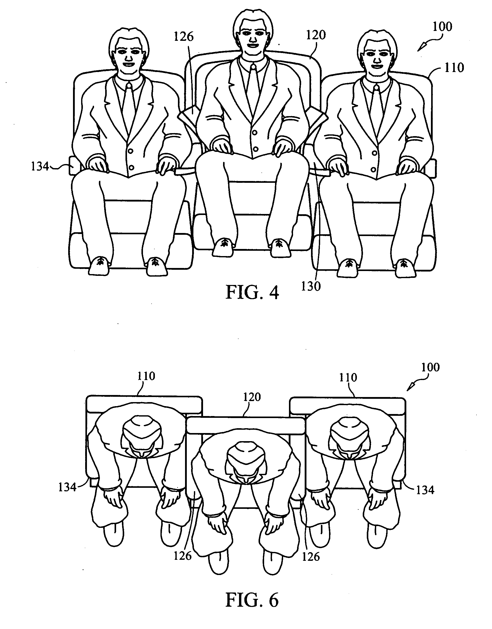 Seating arrangement for a passenger airplane