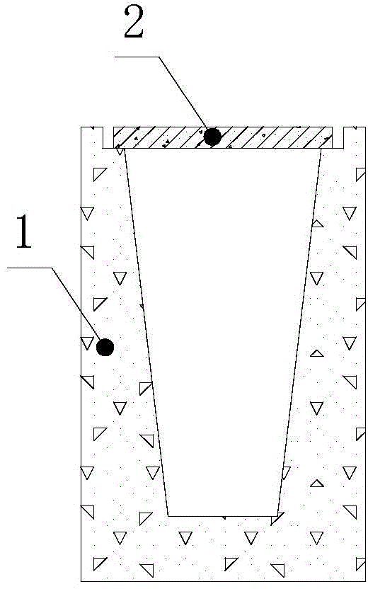 Narrow-deep type prefabricated drainage gutter