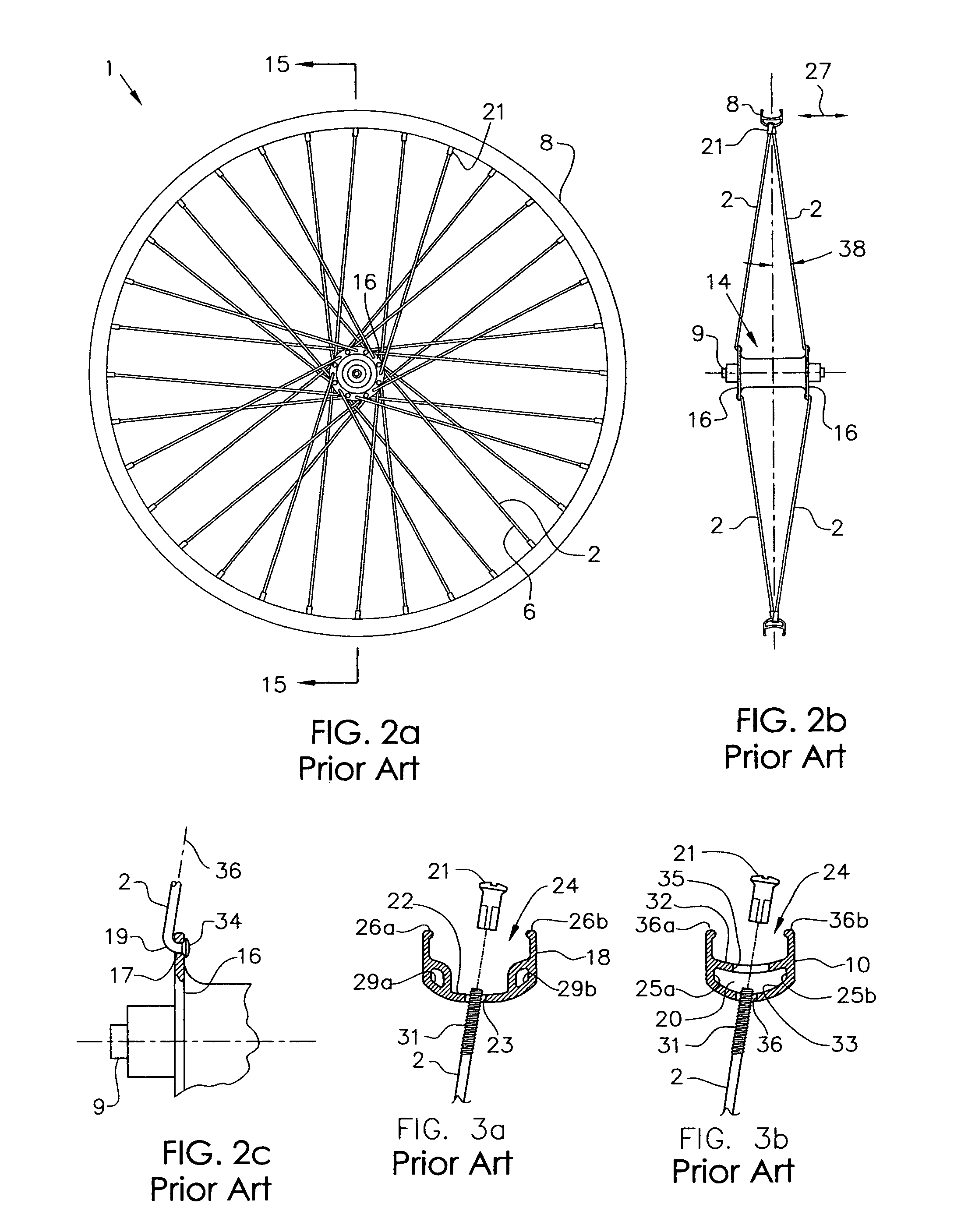 Vehicle wheel spoke connection
