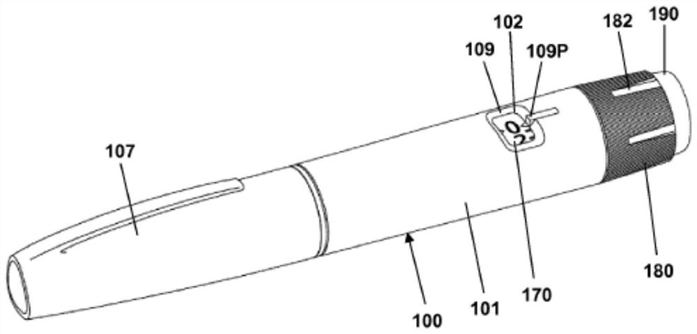 Drug delivery assembly with moving sensor system