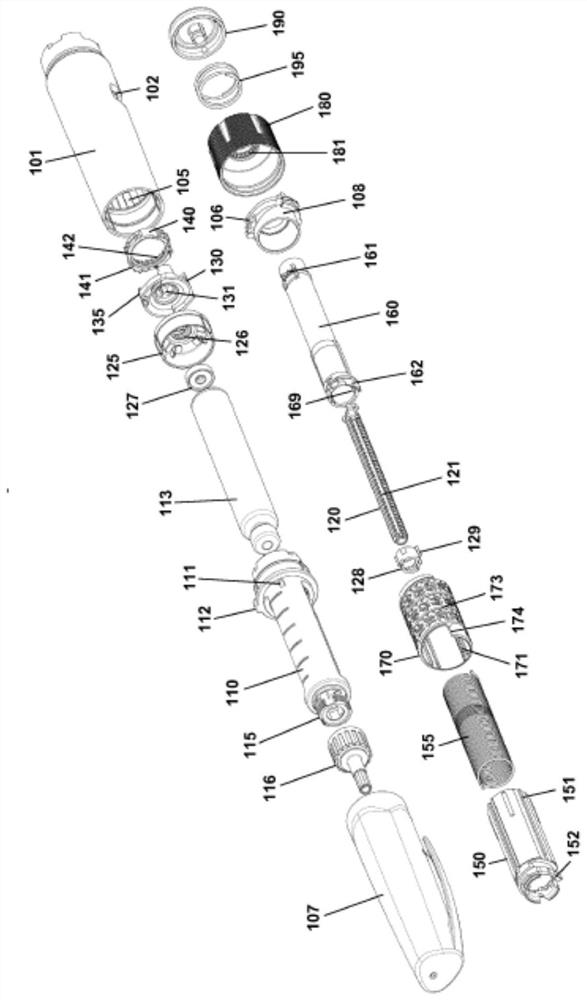 Drug delivery assembly with moving sensor system