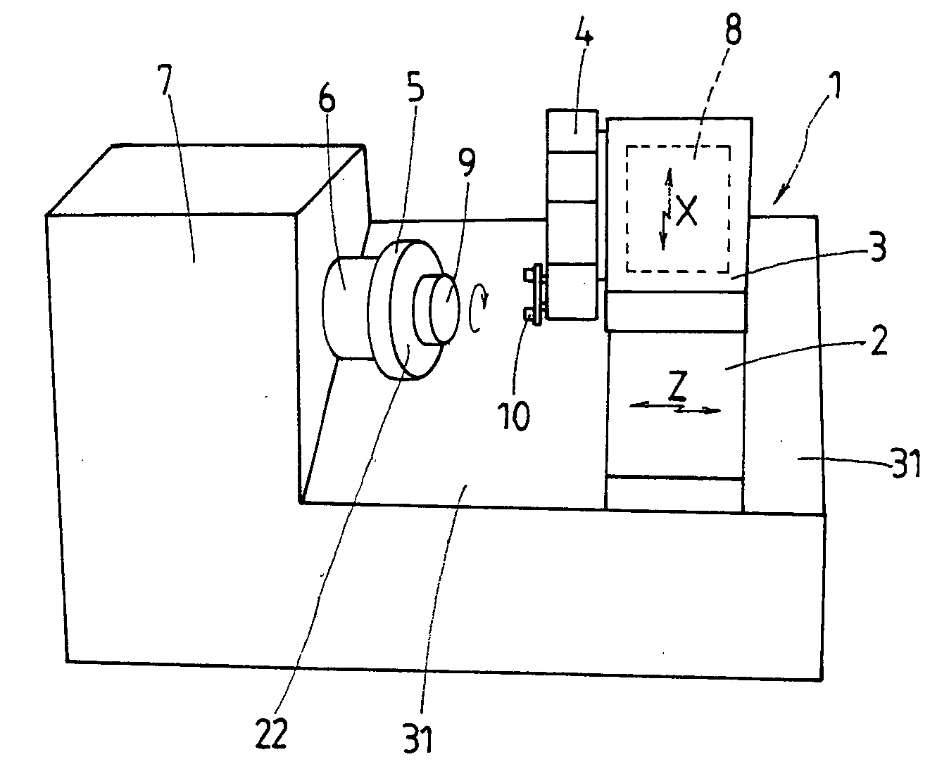 Centering process in chucking work and apparatus therefor