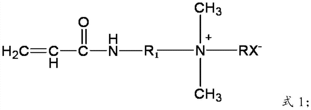 A long-chain alkyl quaternary ammonium salt monomer, its preparation method and associated polymer