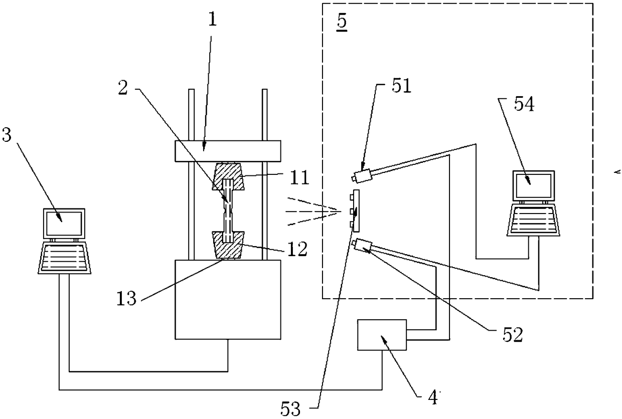 Combined tension-torsion multi-axis fracture experimental system and experimental method
