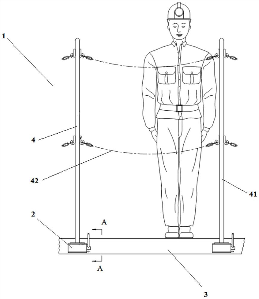 Protective guard device for construction