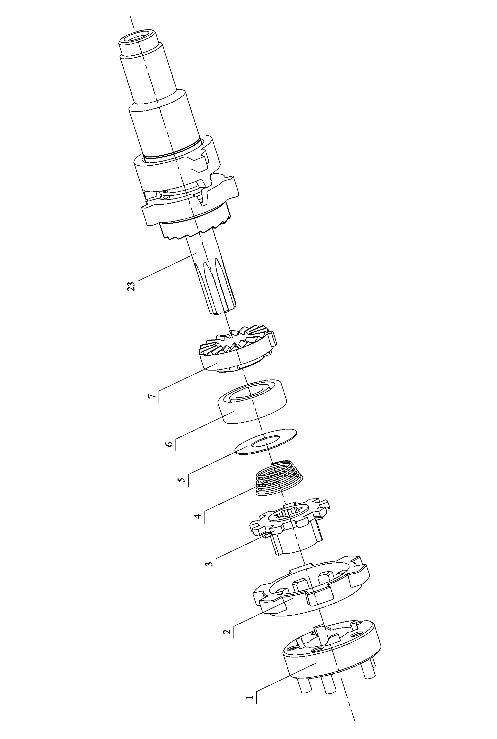 Main shaft self-locking mechanism