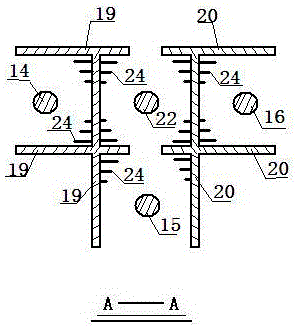 Using method of round-head T-shaped pile manufacturing equipment
