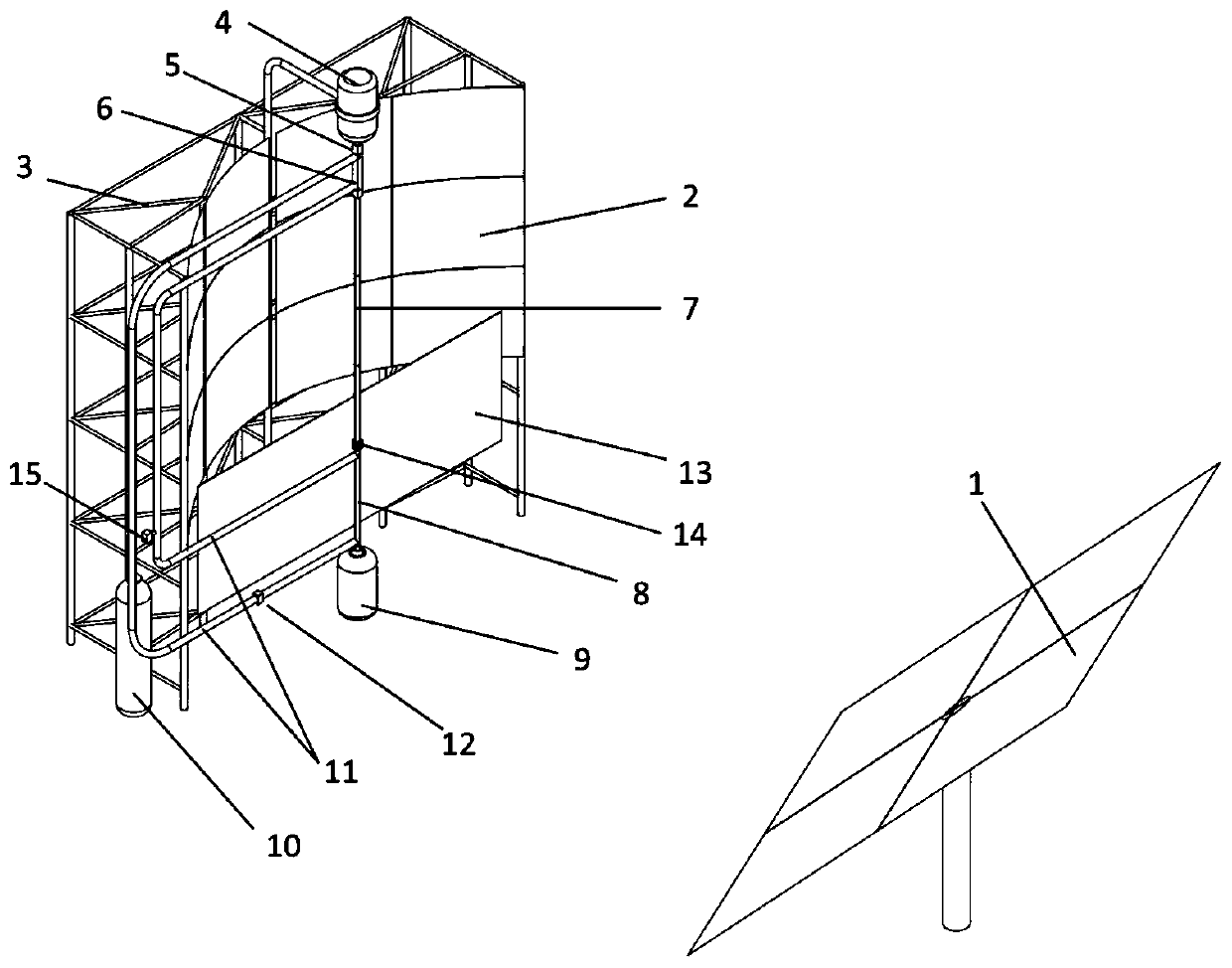 Device and method for performing spheroidizing treatment on powder by using line-focus solar furnace