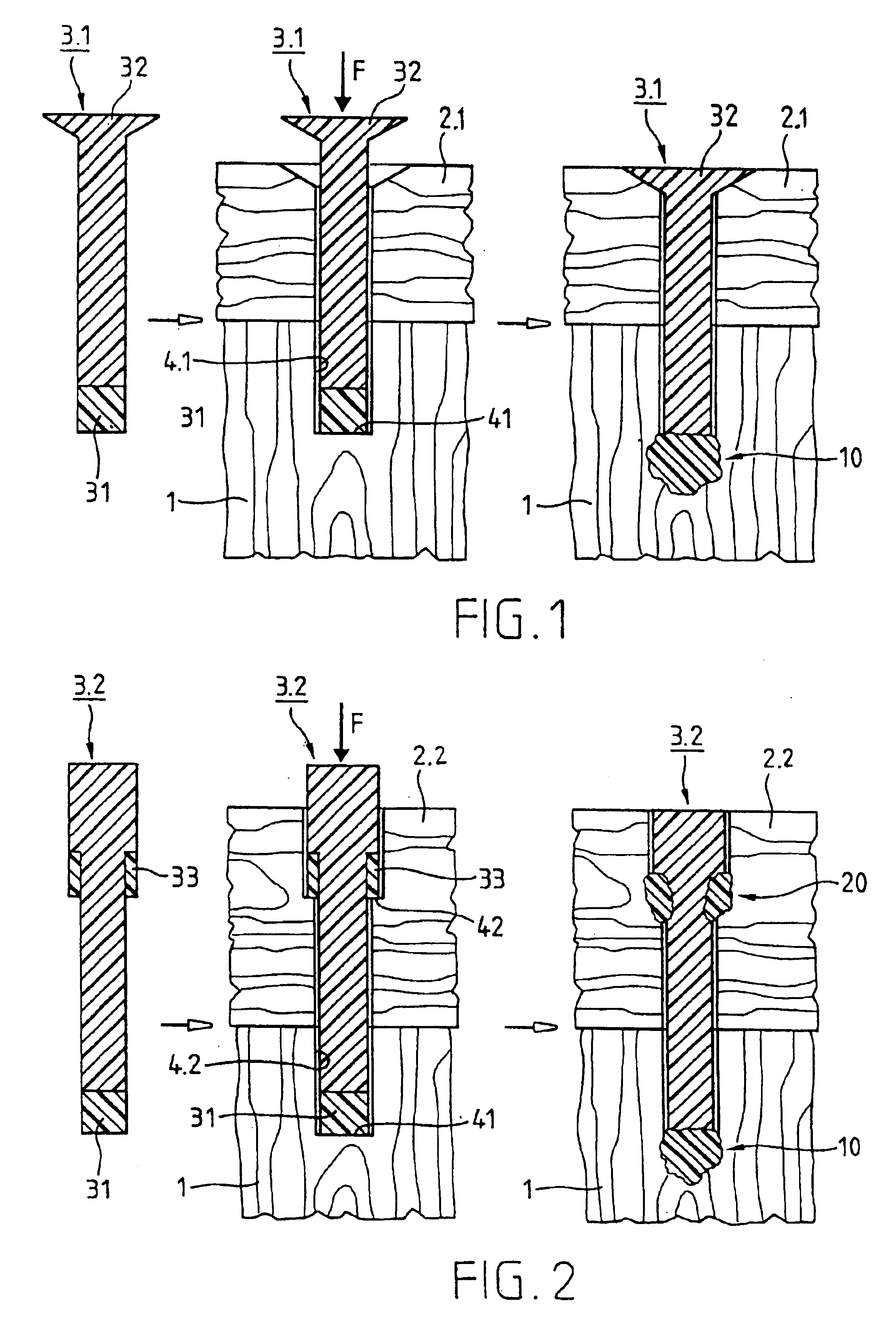Process for anchoring connecting elements in a material with pores or cavities and connecting elements therefor