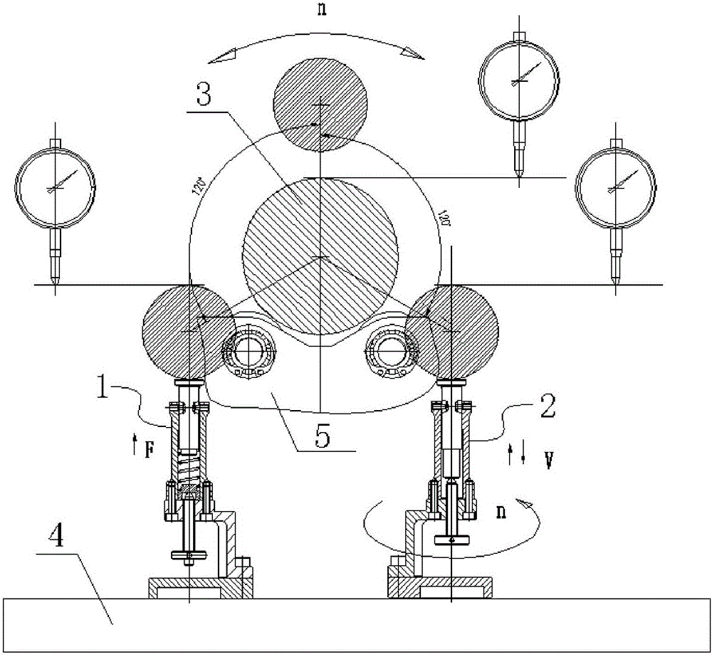 Auxiliary supporting component for detecting crank throw included angle of crank shaft
