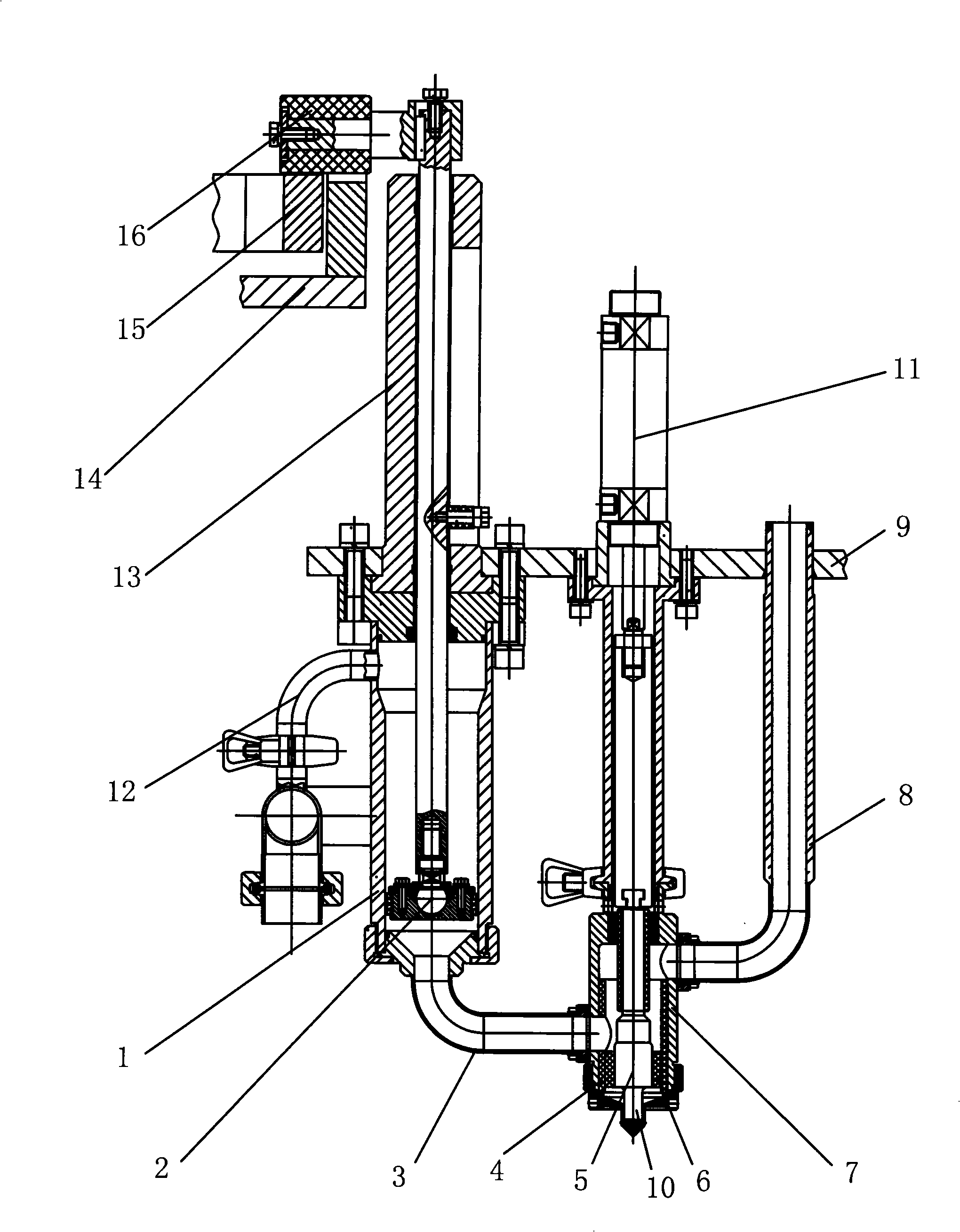 Filling device of filling machine